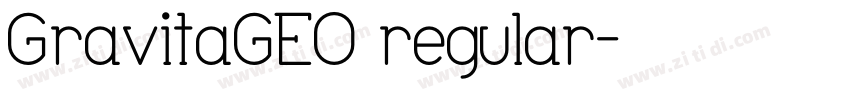GravitaGEO regular字体转换